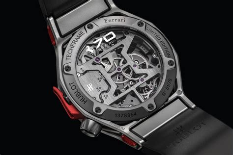 montre hublot ferrari 70 ans|hublot techframe 70 years tourbillon.